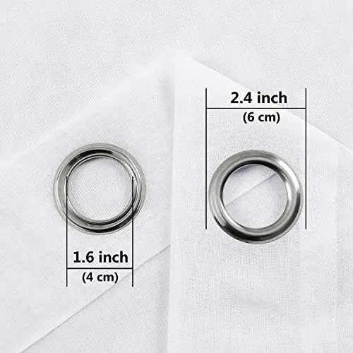 Sheer Faux-Linen Curtains — Set of 2, White, 52" x 84"