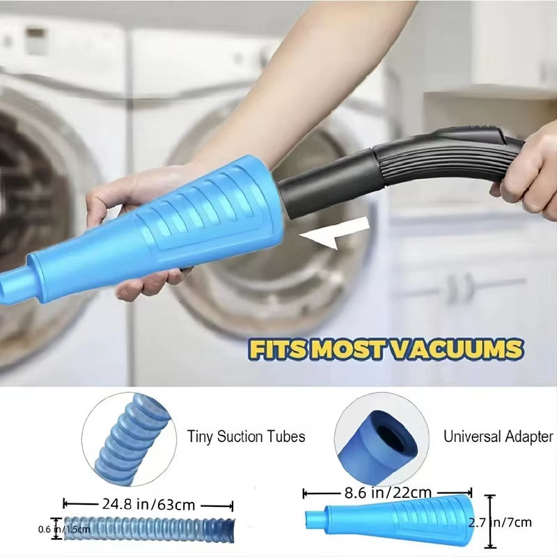 Dryer Vent Cleaner Kit Vacuum Attachment Bendable Dryer Lint Remover with Guide Wire Dryer Lint Screen Cleaning Hose