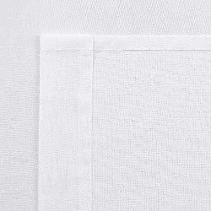 Sheer Faux-Linen Curtains — Set of 2, White, 52" x 84"