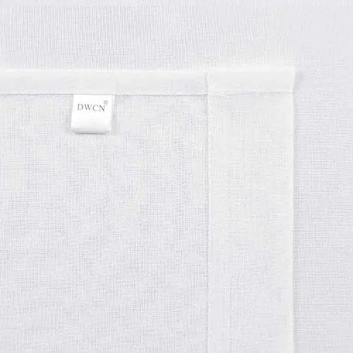 Sheer Faux-Linen Curtains — Set of 2, White, 52" x 84"